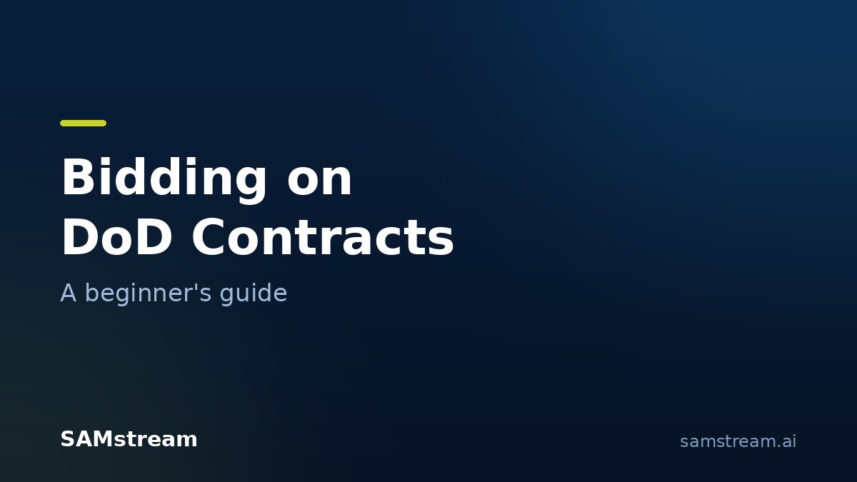 Department of Defense contracting: a beginner's guide